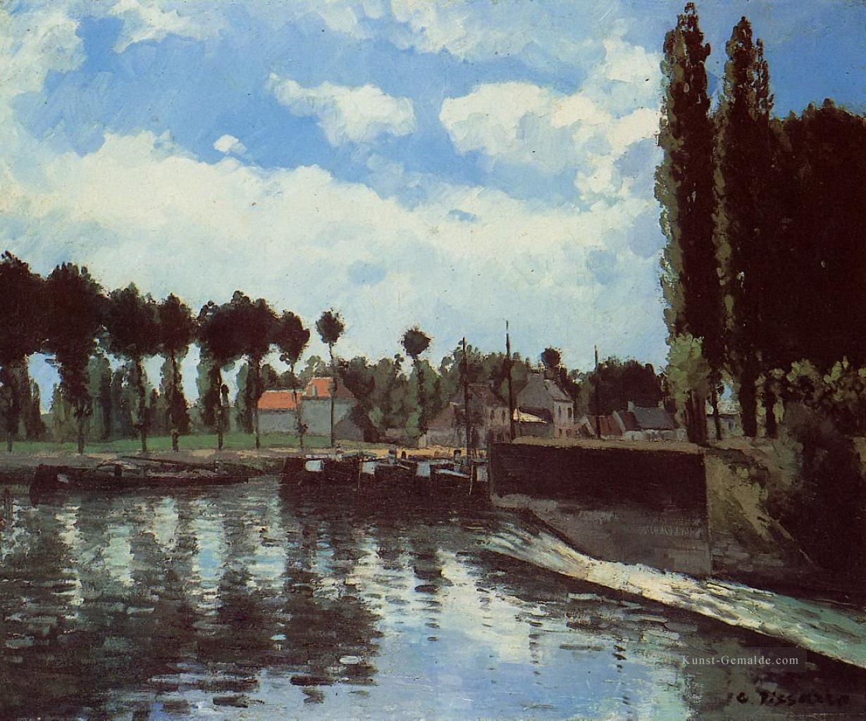das Schloss bei Pontoise Camille Pissarro Landschaft Strom  Ölgemälde